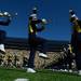 The Michigan marching band  marches across the field as they perform during pre-game against UMass at Michigan Stadium on Saturday. Melanie Maxwell I AnnArbor.com